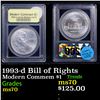 Image 1 : 1993-d Bill of Rights Modern Commem Dollar $1 Graded ms70, Perfection BY USCG