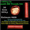Image 1 : Lincoln 1c roll, 1974-p 50 pcs Brandt Wrapper.