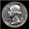 Image 2 : Proof 1942 Washington Quarter 25c Grades GEM+ Proof