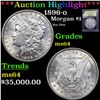 Image 1 : ***Auction Highlight*** 1896-o Morgan Dollar $1 Graded Choice Unc By USCG (fc)
