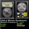 Image 1 : 1991-p Mount Rushmore Modern Commem Dollar $1 Graded ms70, Perfection By USCG