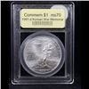 Image 2 : 1991-d Korean War Modern Commem Dollar $1 Graded ms70, Perfection BY USCG