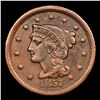 Image 2 : 1857 Lg Date Braided Hair Large Cent 1c Graded ms62 bn By SEGS