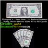 Image 1 : Group of 5 **Star Note** $1 Federal Reserve Notes, Series 1963 to 2009, VF to AU Grade Grades Select