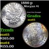 Image 1 : 1886-p Morgan Dollar $1 Grades GEM Unc