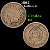 Image 1 : 1862 Indian Cent 1c Grades f+