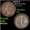 Image 1 : 1925-d Mercury Dime 10c Grades f+