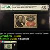 Image 1 : 1874 25c Fractional Currency, 5th Issue, Short Thick Key FR-1309  Graded cu66 By PMG