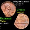 Image 1 : 1964-p Lincoln Cent Mint Error 1c Grades Select Unc RB
