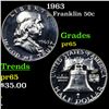 Proof 1963 Franklin Half Dollar 50c Grades GEM Proof