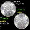 Image 1 : 1885-o Morgan Dollar $1 Grades GEM Unc