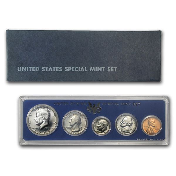 1967 United States Special Mint Set in Original Government Packaging With 40% Silver Kennedy! 5 Coin