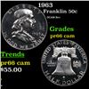 Image 1 : Proof 1963 Franklin Half Dollar 50c Grades GEM+ Proof Cameo