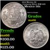 1914 Mexico 50 Centavos Silver KM-445 Grades GEM+ Unc