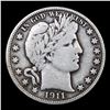 Image 2 : 1911-p Barber Half Dollars 50c Grades vf++