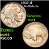 Image 1 : 1937-d Buffalo Nickel 5c Grades Choice Unc