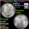 ***Auction Highlight***  1889-p Morgan Dollar $1 Graded ms65+ By SEGS