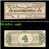 1883 $30 St. Albans & Boone County Railroad Bond Interest Coupon Grades Gem CU