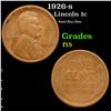 1926-s Lincoln Cent 1c Grades f+