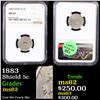 Image 1 : NGC 1883 Shield Nickel 5c Graded ms62 By NGC