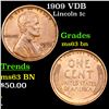 Image 1 : 1909 VDB Lincoln Cent 1c Grades Select Unc BN