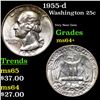 Image 1 : 1955-d Washington Quarter 25c Grades Choice+ Unc