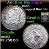 Image 1 : ***Auction Highlight*** 1835 Capped Bust Dime 10c Graded Select Unc By USCG (fc)