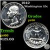 Image 1 : Proof 1942 Washington Quarter 25c Grades GEM+ Proof