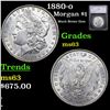 Image 1 : 1880-o Morgan Dollar $1 Graded ms63 By SEGS
