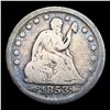 Image 2 : 1853-p Arrows & Rays Seated Liberty Quarter 25c Grades vf+
