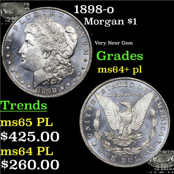 1898-o Morgan Dollar $1 Grades Choice Unc+ PL
