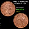 1963 Australia 1/2 Penny KM-61 Grades Choice AU