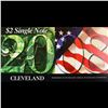 Image 2 : 2003A $2 Federal Reserve Note, Uncirculated 2008 BEP Folio Issue (Cleveland, OH) Grades Gem CU