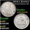 1854-o Arrows Seated Half Dollar 50c Grades AU Details