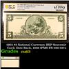 Image 1 : PCGS 1902 $5 National Currency BEP Souvenir Card, Date Back, 1986 IPMS FR-590-597a Graded cu63 By PC