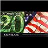 Image 2 : 2003A $2 Federal Reserve Note, Uncirculated 2008 BEP Folio Issue (Cleveland, OH) Grades Gem CU