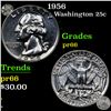 Image 1 : Proof 1956 Washington Quarter 25c Grades GEM+ Proof