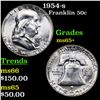 Image 1 : 1954-s Franklin Half Dollar 50c Grades GEM+ Unc