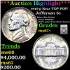 Image 1 : ***Auction Highlight*** 1945-p Jefferson Nickel Near TOP POP! 5c Graded ms67+ BY SEGS (fc)