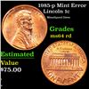 Image 1 : 1985-p Lincoln Cent Mint Error 1c Grades Choice Unc RD