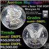 Image 1 : ***Auction Highlight*** 1897-s Morgan Dollar Near TOP POP! $1 Graded ms66+ DMPL By SEGS (fc)