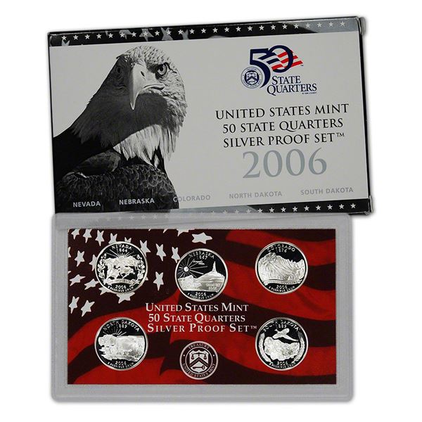 2006 United States Quarters Proof Set - 5 pc set Low mintage.