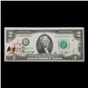 Image 2 : 1976 $2 Federal Reserve Note 1st Day of Issue, with Stamp Grades Gem CU