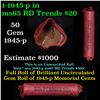 Image 1 : Lincoln 1c roll, Mix Date 50 pcs Marx Sty. & Ptg. Co. Philla. Wrapper.