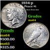 Image 1 : 1934-p Peace Dollar $1 Grades Choice Unc
