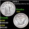 Image 1 : 1918-s Standing Liberty Quarter 25c Grades vf+