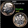 Image 1 : Proof 1961 Roosevelt Dime 10c Grades GEM++ Proof