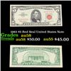 1963 $5 Red Seal United States Note Grades Choice AU/BU Slider