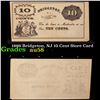 1869 Bridgeton, NJ 10 Cent Store Card Grades Choice AU/BU Slider