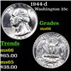 Image 1 : 1944-d Washington Quarter 25c Grades GEM+ Unc
